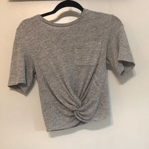 Gray Scrunched up t-shirt